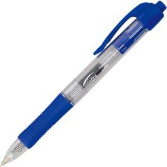 Retractable 0.7mm Gel Pens, Medium Pen Point, 0.7 mm Pen Point Size, Retractable, Blue Gel-based Ink, Clear Barrel, Metal Tip, 1 Dozen