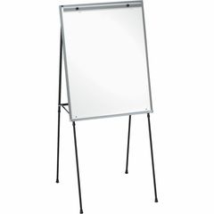 Magnetic Dry-erase Board Easel, 28" (2.3 ft) Width x 34" (2.8 ft) Height, Black Frame, Adjustable Height, Adjustable Leg, Non-skid Rubber Feet, Twist Lock, 1 Each