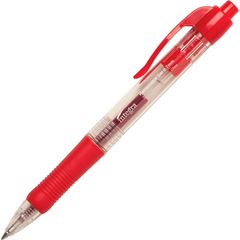 Retractable 0.7mm Gel Pens, Medium Pen Point, 0.7 mm Pen Point Size, Retractable, Red Gel-based Ink, Red Barrel, Metal Tip, 1 Dozen