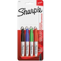 Mini Markers, Fine Marker Point, Assorted, 4 / Set