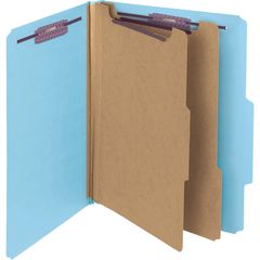Premium Pressboard Classification Folders with SafeSHIELD® Coated Fastener Technology, Letter, 8 1/2" x 11" Sheet Size, 2" Expansion, 6 Fastener(s)