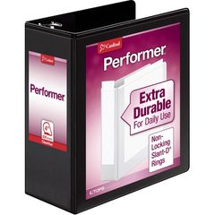 Performer ClearVue Slant-D Ring Binder, 4" Binder Capacity, Letter, 8 1/2" x 11" Sheet Size, 835 Sheet Capacity, 3 3/5" Spine Width, 3 x D-Ring Fastener(s), 2 Inside Front & Back Pocket(s), Vinyl