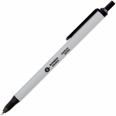 Retractable Ballpoint Pens, Medium Pen Point, Retractable, Black, Gray Barrel, 1 Dozen
