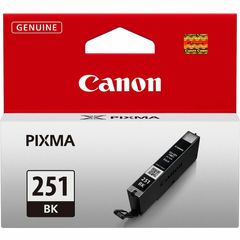 CLI-251BK Original Ink Cartridge, Inkjet, 290 Pages, Black, 1 Each