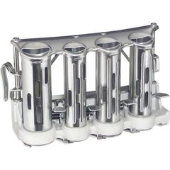 Four-barrel Money Changer, Chrome Steel, 1 Each, Silver, Heavy Duty