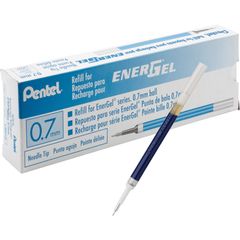 Retractable Liquid Pen Refills, 0.70 mm, Medium Point, Blue Ink, Smudge Proof, Smear Proof, Quick-drying Ink, Glob-free, Smooth Writing, 12 / Box