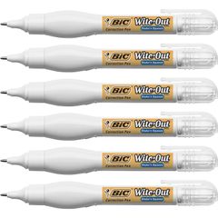 Shake n' Squeeze Correction Pens, Tip Applicator, 8 mL, White, 6 / Box