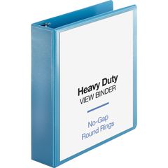 Premium Round Ring View Binder, 2" Binder Capacity, Letter, 8 1/2" x 11" Sheet Size, 475 Sheet Capacity, Round Ring Fastener(s), 2 Internal Pocket(s), Polypropylene, Board, Chipboard, Light Blue