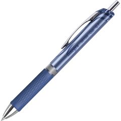 Retractable Gel Ink Pen, Medium Pen Point, 0.7 mm Pen Point Size, Retractable, Blue Gel-based Ink, Blue Barrel, Metal Tip, 1 Dozen