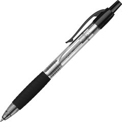 Retractable 0.7mm Gel Pen, Medium Pen Point, 0.7 mm Pen Point Size, Retractable, Black Gel-based Ink, Black Barrel, 1 Dozen