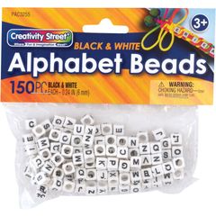 Alphabet Beads, Skill Learning: Alphabet, White, Black