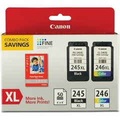 PG-245 / CL-246 Original Extra Large Yield Inkjet Ink Cartridge - Combo Pack - Multicolor - 1 Each, Inkjet, Extra Large Yield, 1 Each