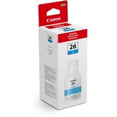 GI-26 Pigment Color Ink Bottle, Inkjet, Cyan, 14000 Pages, 132 mL, 1 Each