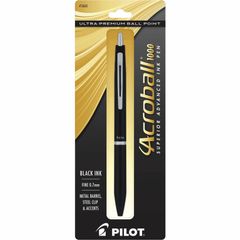 Ballpoint Pen, Fine Pen Point, 0.7 mm Pen Point Size, Refillable, Retractable, Black Gel-based Ink,