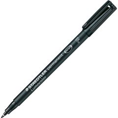Quick-drying Fine Point Permanent Markers, Fine Marker Point, 0.6 mm Marker Point Size, Black, Black Polypropylene Barrel, 10 / Box