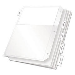 Poly Ring Binder Pockets, 8.5 x 11, Clear, 5/Pack