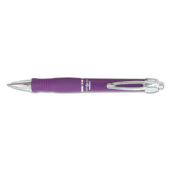 Sarasa Dry X10 Gel Pen, Retractable, Medium 0.7 mm, Violet Ink, Violet/Silver Barrel, 12/Pack