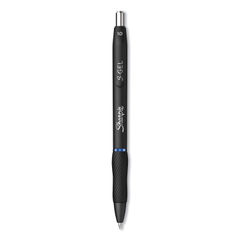 S-Gel High-Performance Gel Pen, Retractable, Bold 1 mm, Blue Ink, Black Barrel, Dozen