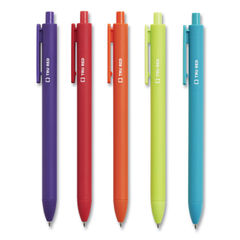 Quick Dry Gel Pen, Retractable, Medium 0.7 mm, Assorted Ink and Barrel Colors, 5/Pack