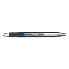 S-Gel Premium Metal Barrel Gel Pen, Retractable, Medium 0.7 mm, Blue Ink, Gun Metal Gray Barrel, Dozen
