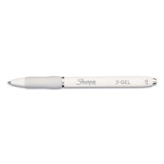 S-Gel Fashion Barrel Gel Pen, Retractable, Medium 0.7 mm, Black Ink, Pearl White Barrel, Dozen