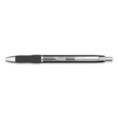 S-Gel Premium Metal Barrel Gel Pen, Retractable, Medium 0.7 mm, Black Ink, Gun Metal Gray Barrel, Dozen