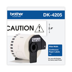 Removable Paper Labels Tape, 2.4" x 100 ft Roll, White