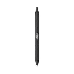 S-Gel Premium Metal Barrel Gel Pen, Retractable, Medium 0.7 mm, Black Ink, Black Barrel, Dozen